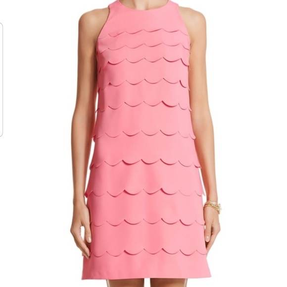 White House Black Market Dresses & Skirts - WHBM coral scalloped tiered dress